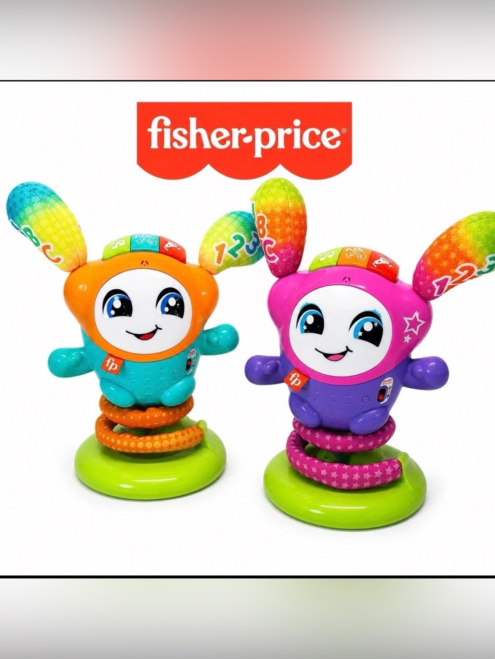 Fisher-Price DJ Bouncin Beats&Star Interactive Musical Learning Toys 2pcs tested